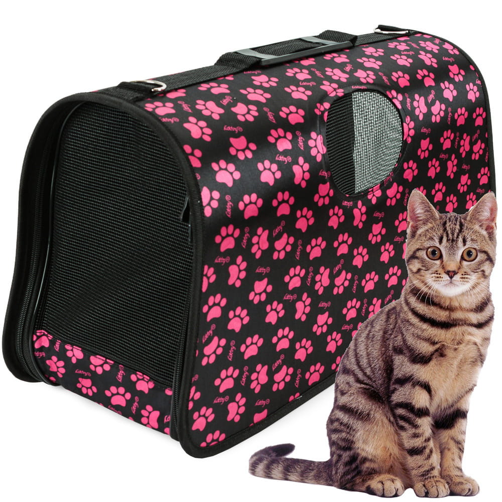 Transporter Torba dla Psa i Kota – Duża 53x30x21cm Wzór Łapki